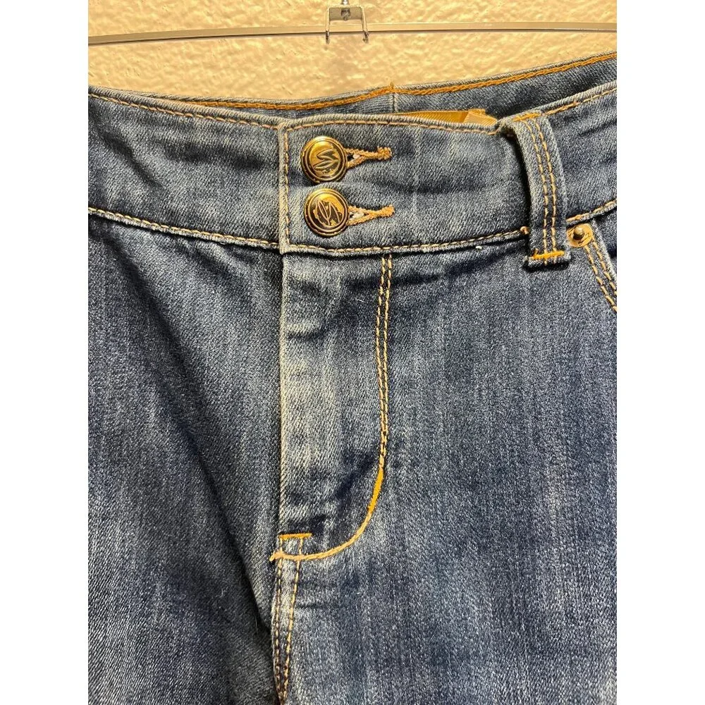 Seven7 Luxe Womens Blue Denim Jeans W/ Rhinestone Back Pockets Size 16 - Picture 7 of 7